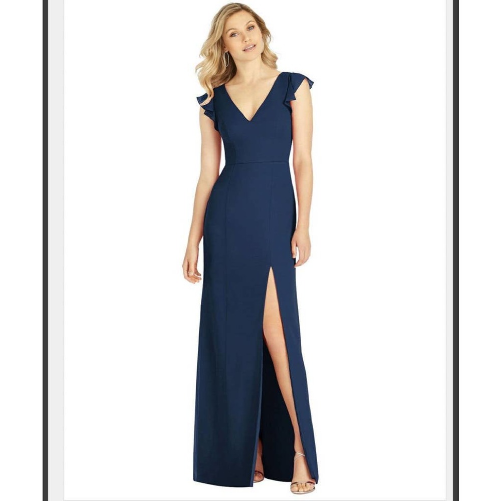 After Six Ruffled Sleeve Mermaid Dress w/s…